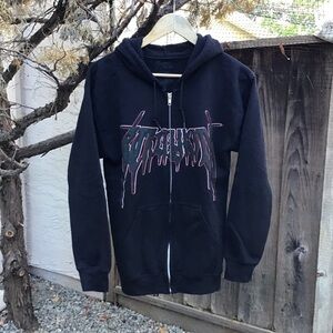 Stray kids Dominate Black Zip Hoodie Size Small Streetwear Rare Graphic